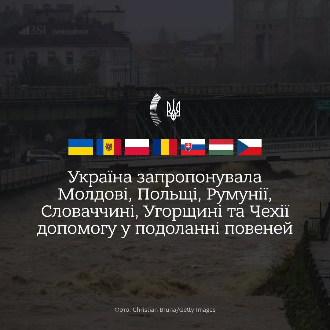 Україна готова надати підтримку сусіднім країнам у їхній боротьбі з повенями в Центральній Європі | УНН